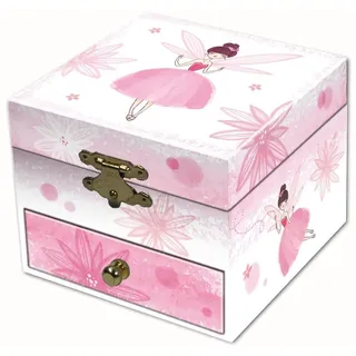 Musicboxworld Spieluhr Schmuckkästchen - Ballerina – rosa/weiß mit zauberhafter Melodie