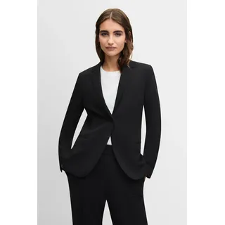 Jackenblazer CINQUE "CILEO", Damen, Gr. 40, schwarz, Web, Obermaterial: 52% Polyester, 21% Polyamid, 17% Viskose, 10% Elasthan, unifarben, regular fit normal, tiefer V-Ausschnitt, abgesteppte Kante, Blazer, Regular Fit, 1-Knopf-Form, elastischer Materialmix