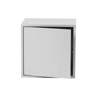 Wandregal Stacked Medium mit Tür grey