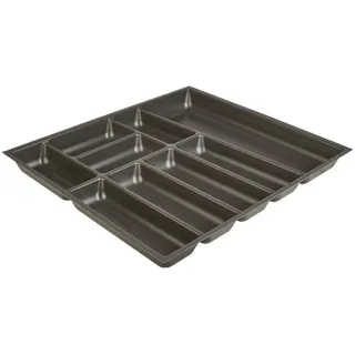 Nobilia Besteckeinsatz Schieferfarben Kunststoff 60 x 4,9 x 50 cm