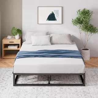 Zinus Joseph Metallbett - Bett 100x200 cm - 25 cm - Bettgestell mit Lattenrost - Einfache Montage - Bettrahmen schwarz