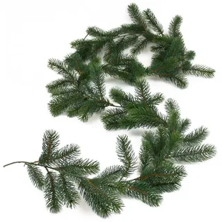 Kunstgirlande Künstliche Tannengirlande ca. 240cm (200 cm) mit ca. 100 Tannentriebe, Floratexx GmbH, Höhe 240.00 cm grün