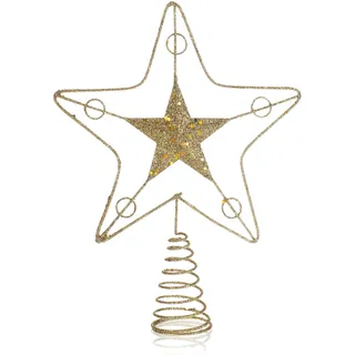 COM-FOUR Deko Stern 24 cm gold