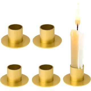 Elegante, Kegelförmige Kerzenständer Aus Gold, Die Zur Dekoration Von Hochzeiten, Abendessen Und Partys Sowie Als Tischdekoration Verwendet Werden.