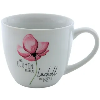 Dekohelden24 Tasse Maxi-XXL Kaffeebecher/Tasse aus Porzellan, XXL Kaffeepot, 1-tlg., Porzellan, Spülmaschinengeeignet. weiß