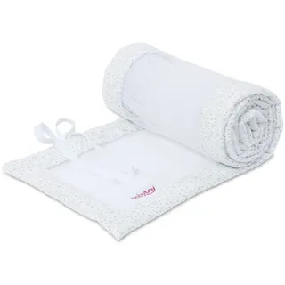 babybay Nestchen Mesh passend für Modell Boxspring XXL, weiß Glitzersterne diamantblau