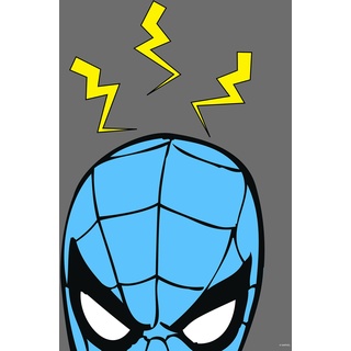 Komar Wandbild - Marvel PowerUp Spider-Man Sense - Größe: 30 x 40 cm - Marvel, Kinderzimmer, Wandgestaltung, Bild