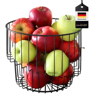 bremermann Obstschale Obstkorb, Drahtkorb, rund, Ø ca. 24 x 19 H cm, schwarz matt, Metall, (1-tlg) schwarz