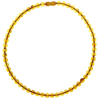 Ostsee-Schmuck Kette ohne Anhänger Kugel 8 mm Bernstein / Kunststoff