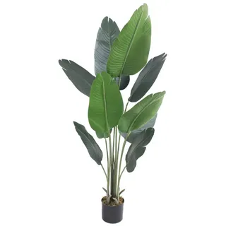 Decovego Kunstpflanze Bananenstaude, im Topf, Höhe 130cm