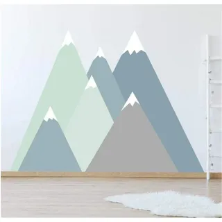 Abnehmbarer Berg Wandtattoo, Für Baby Kinderzimmer Wanddekoration Diy Stick Wandbild Aufkleber, Dekorative Malerei, Wandaufkleber Für Schlafzimmer 213X132Cm,Wandtattoos,Wall Stickers Murals