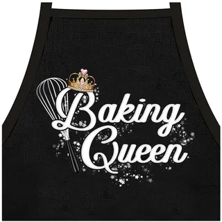 Shirtoo Backschürze/Kochschürze als Geschenkidee für Hobby Köchinnen mit dem Spruch: Baking Queen - 70 x 95 cm