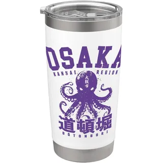 Osaka Dotonbori Japanisches Takoyaki Oktopus Japan Doppelwandiger Edelstahl-Thermobecher