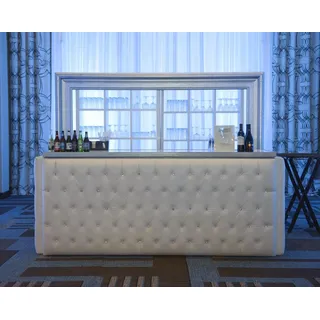 JVmoebel Bar-Set Gepolsterte Wandverkleidung aus hochwertigem Material für Barbereich, (Bar (Massanfertigung), Made in Europa weiß