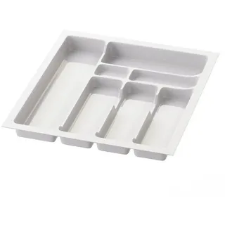 Sossai Besteckeinsatz Kunststoff 30-90 cm Weiß 43 x 49 cm 7 Fächer