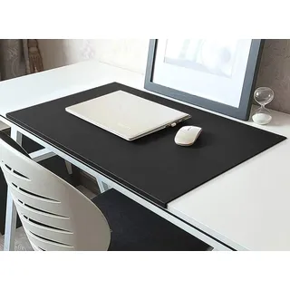 Schreibtischunterlage mit Kantenschutz Auflage, 120 x 60 cm, rutschfest, wasserdicht, luxuriös weichem Leder,Schwarz