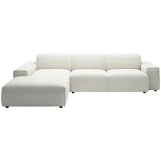 Pure Home Lifestyle Ecksofa, Weiß, Kunststoff, 4-Sitzer, Ottomane links, L-Form, 300x189 cm, Goldenes M, Made in EU, Oeko-Tex® Standard 100, DGM-Emissionslabel, seitenverkehrt erhältlich, Hocker erhältlich, Wohnzimmer, Sofas & Couches, Wohnlandschaften, Ecksofas