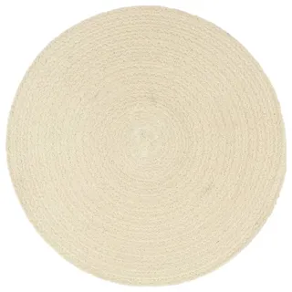 vidaXL Tischsets 4 Stk. Natur 38 cm Rund Baumwolle