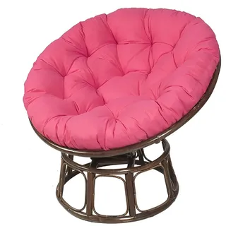 Surwin Hängesessel Kissen, Kissen für Hängesessel Rundes Dicke Stuhlkissen Weich Bequem Gartenstuhlauflage, Kissen Hängesessel für Rattanmöbel und Gartenstuhl (90x90cm,Rosa)