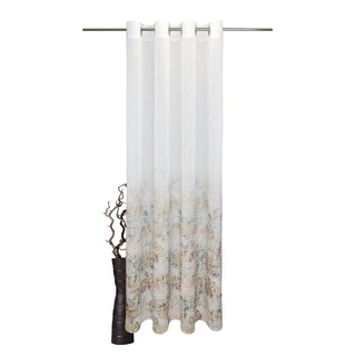 Vorhang Zara, VHG, Ösen (1 St), halbtransparent, Aquarell, Digitaldruck, Farbverlauf beige|weiß 145 cm x 175 cm