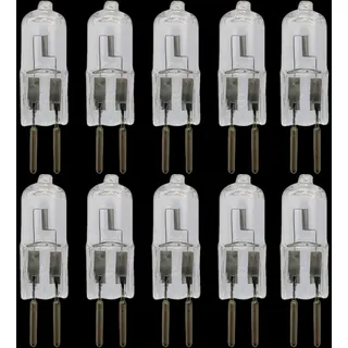 UGEFKMQ Halogen Stiftsockellampe GY6.35 12V 20W Halogen Glühbirne G6.35 24V 50W Wolfram Halogenlampe G6.35 220V 100W GY6.35 Bi-pin Dimmbar 10 Stück 50 W 24V