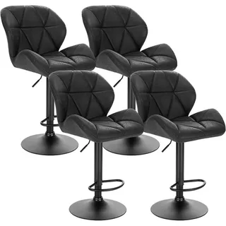 Woltu Barhocker 4er Set 52 cm x 95 cm x 41 cm Schwarz