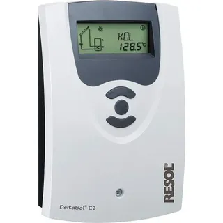 Resol Solarsteuerung Resol DeltaSol CS/2 (inkl. 2 x PT1000 Fühler - 1 x FKP6-1x Speicher/Kesselfühler FR