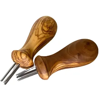 2er Set Maiskolbenhalter aus Olivenholz