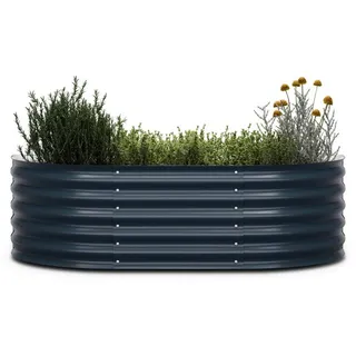blumfeldt Hochbeet High Grow, Pflanzkübel Outdoor Balkon außen groß Metall Garten