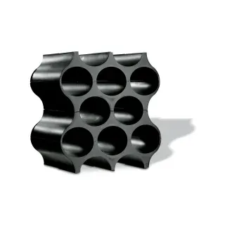 Koziol Weinregal 10 Flaschen 100% recycelbar Schwarz