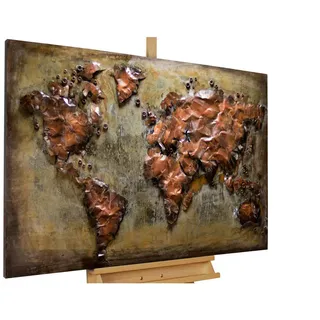 Kunstloft Metallbild, Braun, Metall, 7.7x70 cm, Bilder und Zubehör, Wandbilder, Metallbilder