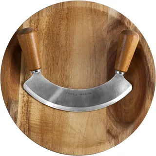 Wiegemesser COLE & MASON "Ashden" Kochmesser Gr. Gesamtlänge 24 cm, braun Küchenmesser aus stylischem Akazienholz