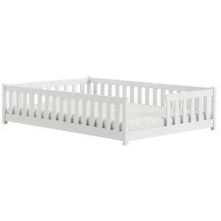 Kids Collective Jugendbett mit Rausfallschutz 140 x 200 cm Kiefer weiß