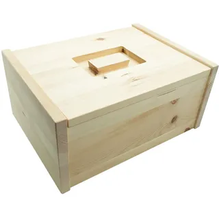 4betterdays.com NATURlich leben! Hochwertige Brotdose aus massivem Zirbenholz - 35x25x16 cm - Brotkasten mit abnehmbarem Deckel - Handgemacht in Österreich