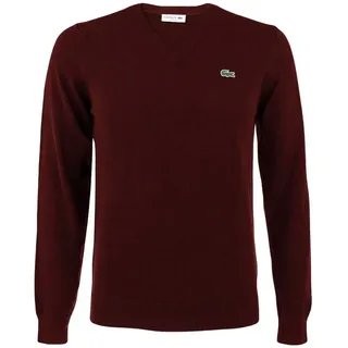Lacoste Kapuzenpullover Herren V-Neck Pullover rot