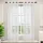 Woltu 2er Set Gardinen transparent Blumen Stickerei mit Ösen Leinen Optik Doppelpack Ösenschal Vorhang Voile Fensterschal Dekoschal für Wohnzimmer Schlafzimmer 140x175 cm Weiß