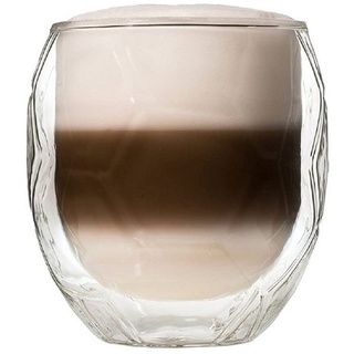 Feelino Gläser-Set »Cappuccino Glas Kaffeeglas Fußball Thermoglas Doppelwandig Torjäger«, Glas