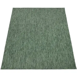 Teppich Venedig, Home affaire, rechteckig, Höhe: 4 mm, Flachgewebe, Sisal-Optik, meliert, UV-beständig, Outdoor geeignet grün 60 cm x 100 cm x 4 mm