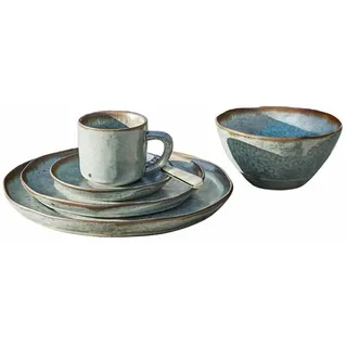 Loberon 30er Set Biarré türkis/braun
