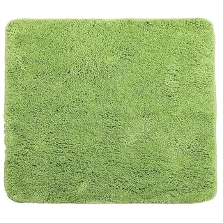 Brandsseller Badezimmerteppich 50x50 cm Badvorleger Badematte Badteppich quadratisch Chenille rutschfest saugstark maschinenwaschbar - Grün