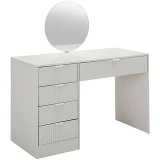 Xora Schminktisch, Kaschmir, Metall, Glas, Holzwerkstoff, 5 Schublade(n) Schubladen, rechteckig, Wange, 55x127.5x120 cm, Bsci, Schlafzimmer, Schminktische