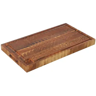 ZASSENHAUS Schneidebrett Hackblock Hackbrett Schneidebrett Küchenbrett Akazie 54x30x4cm braun