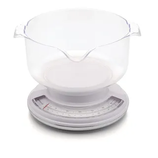 Kitchen Craft Mechanische Waage / Analog-Waage mit Tara-Funktion und 2.5 Liter Waagschale, 3 kg