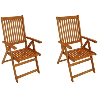 DEGAMO LAGO Klappsessel 58 x 58 x 108 cm braun 2 St.