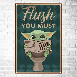 Sugeru Art Metallschild Sprüche Schilder Retro | poster deko büro terrassen vintage flur aesthetic room | schilder mit sprüchen | blechschilder sprüche | Wandschild Bade Wand Dekoration(Yodababy)