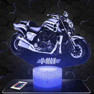 Nachttischlampe Motorrad/Scooter Vmax Y deko Biker. Geschenkidee Mann objekt Motorrad/Scooter Vmax Y Nachtlicht Erwachsene deko Zimmer. originell