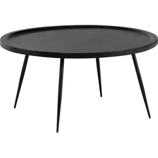 FineBuy Couchtisch FineBuy Wohnzimmertisch Massivholz 75 cm Sofatisch Tisch Rund Zeitlos