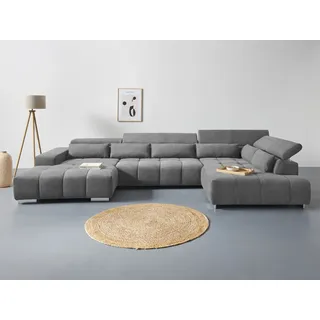 Cotta Wohnlandschaft Polyester U-Form grau