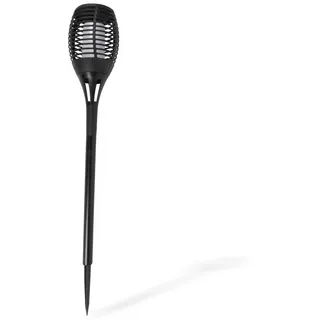 Grundig Gartenfackel schwarz 9 x 59 cm Solar LED 6-8 Stunden Akkulaufzeit