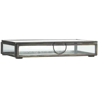 Ib Laursen Holzkiste Ib Laursen - Glasbox Serviettenhalter Schmuckkasten Glas Dose Schwarz schwarz